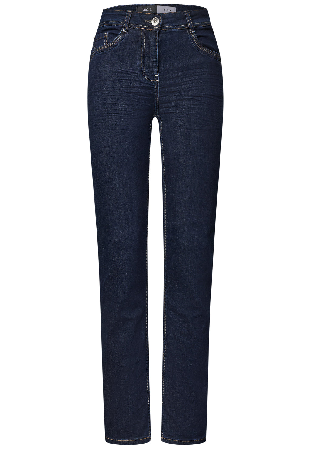 High Waist Straight Leg Jeans im Slim Fit
