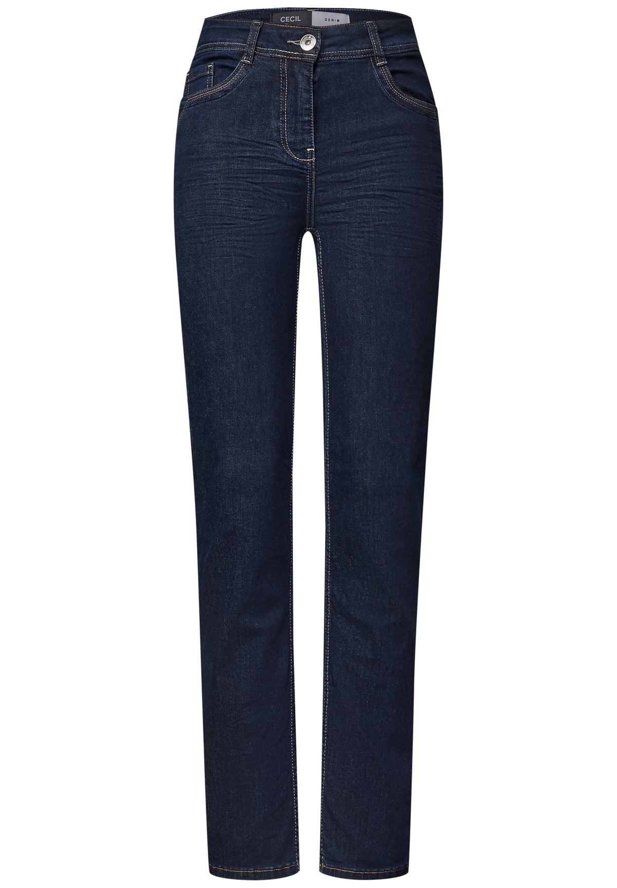 High Waist Straight Leg Jeans im Slim Fit