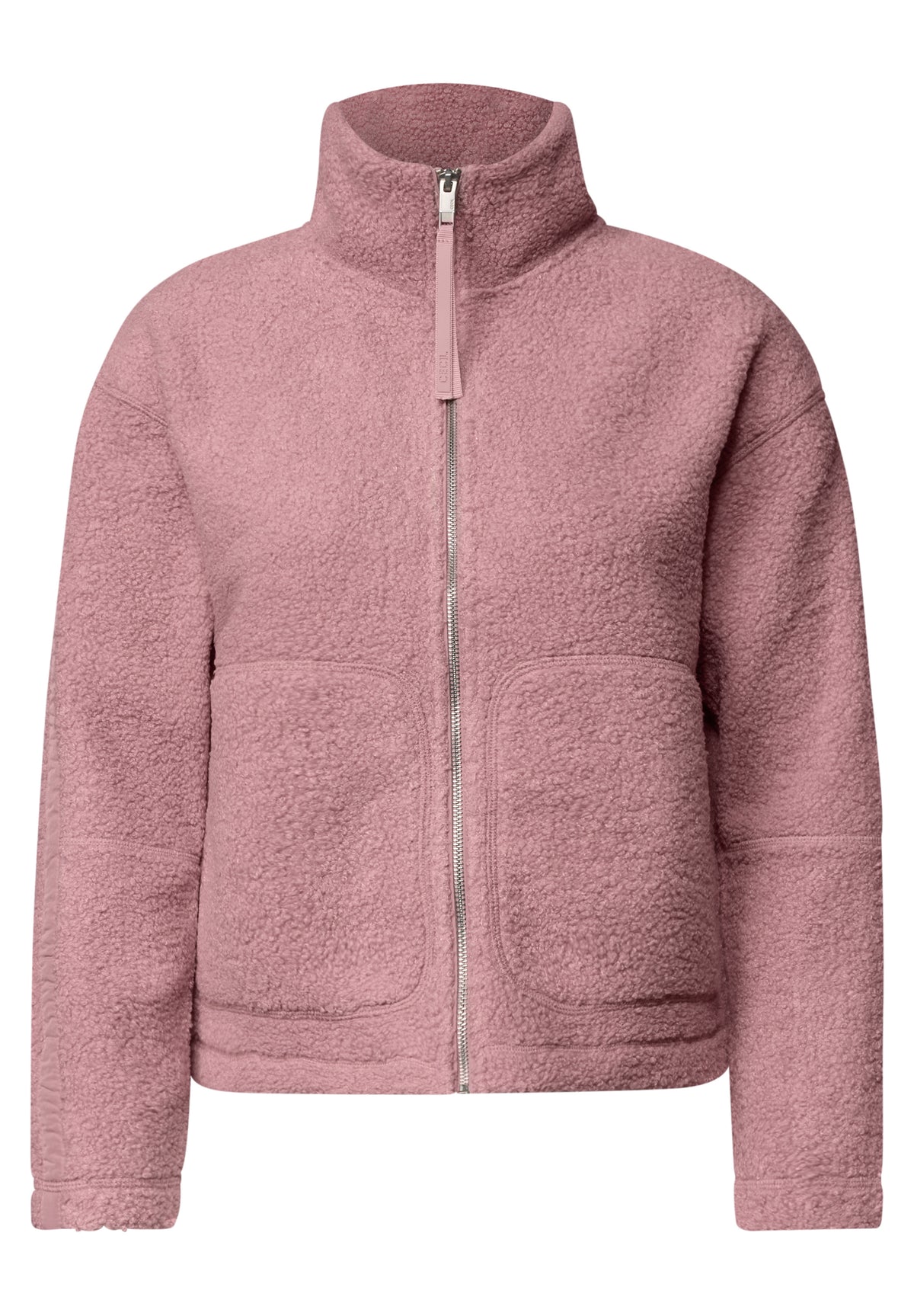 Teddyjacke mit Stehkragen und Zipper