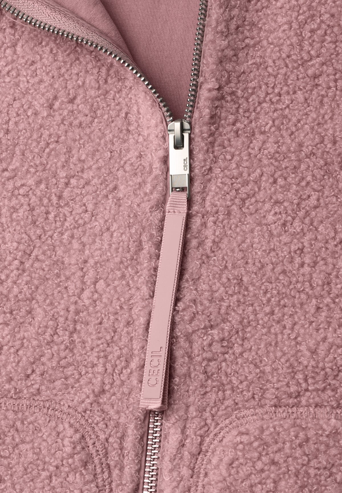 Teddyjacke mit Stehkragen und Zipper