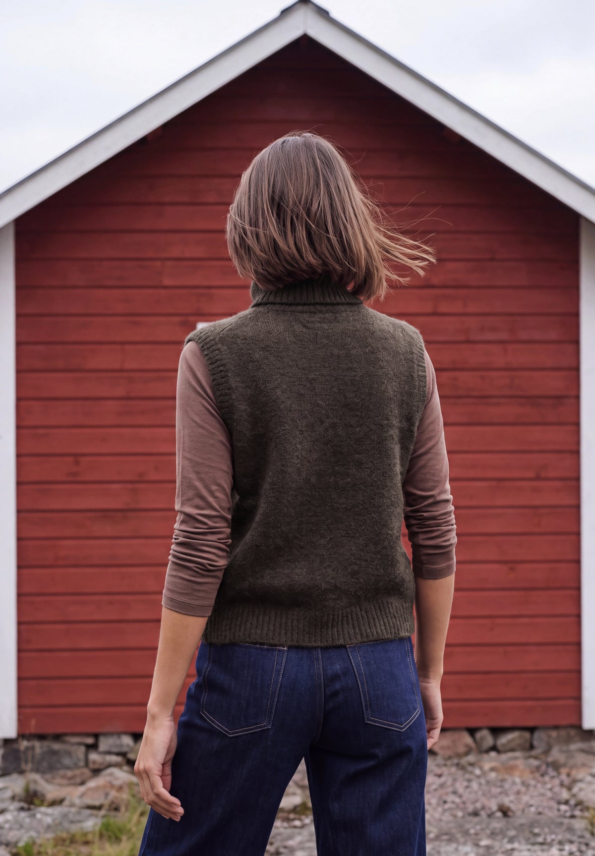 Pullunder mit Kragen und Argyle-Muster