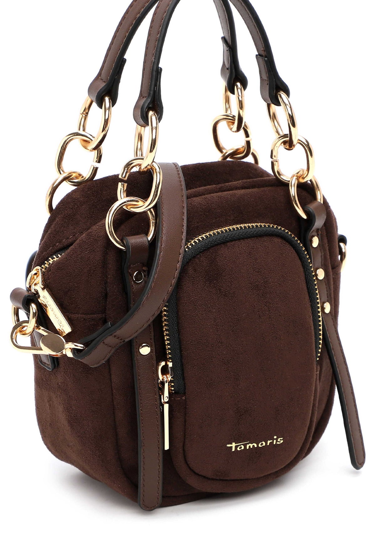 Shopper Manja in Veloursoptik in Braun von Tamaris