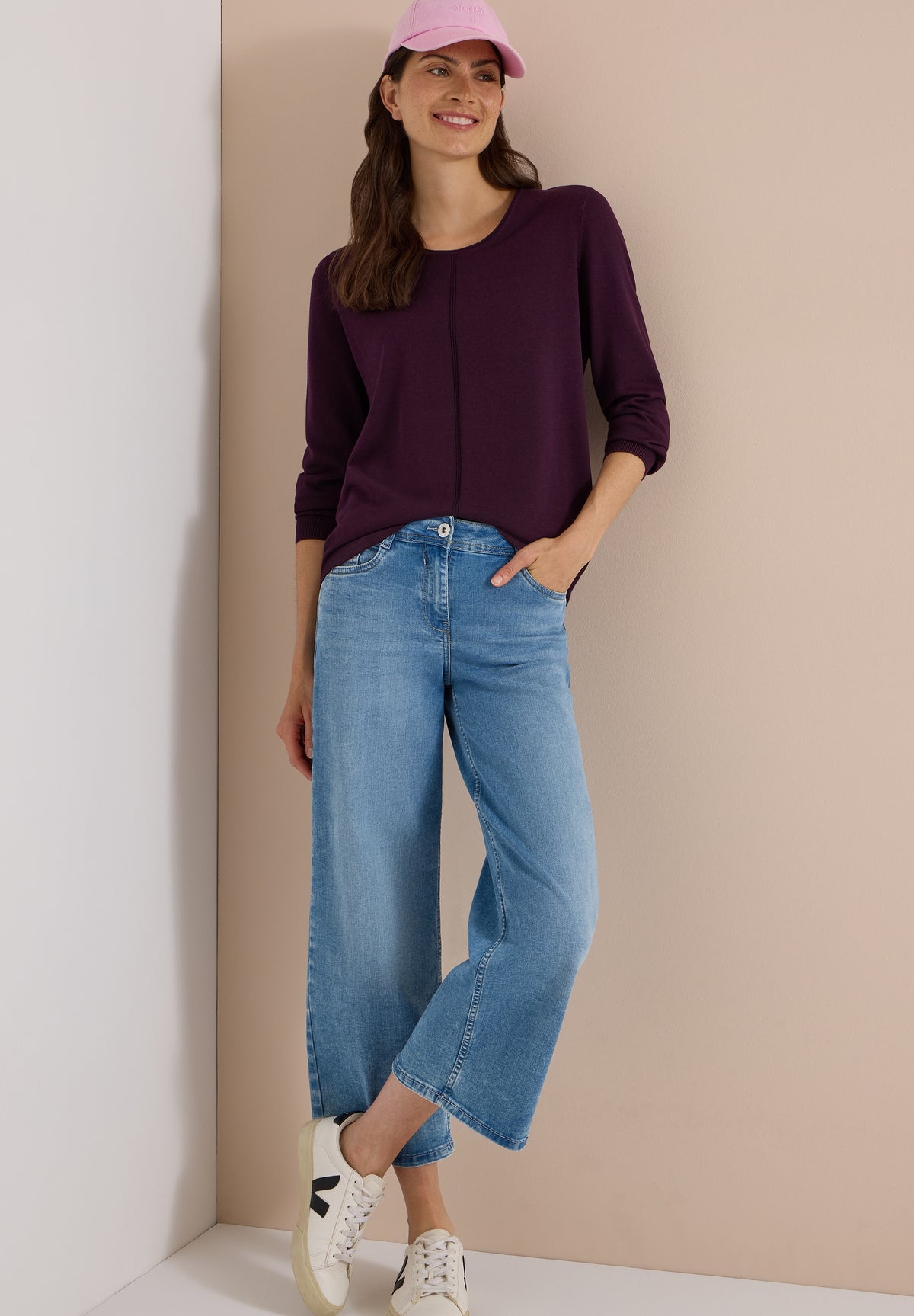 Basic Pullover mit Rundhals
