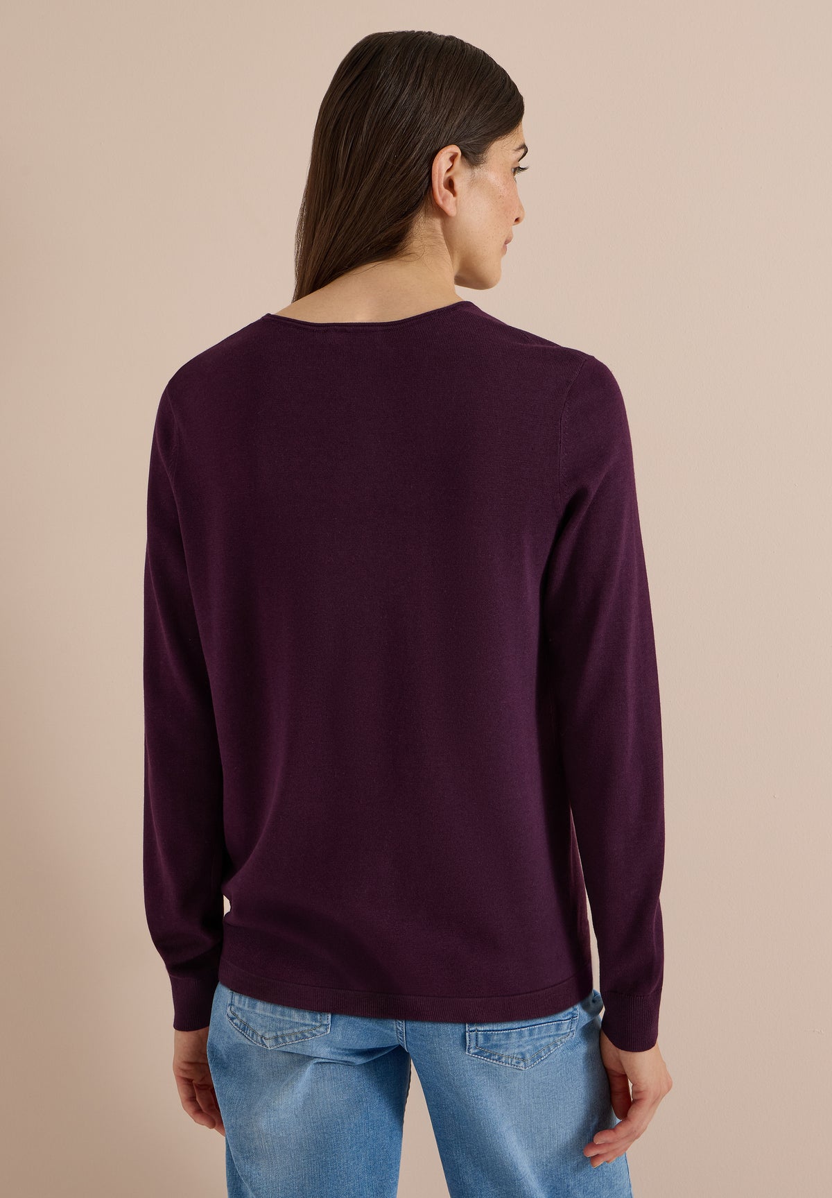 Basic Pullover mit Rundhals