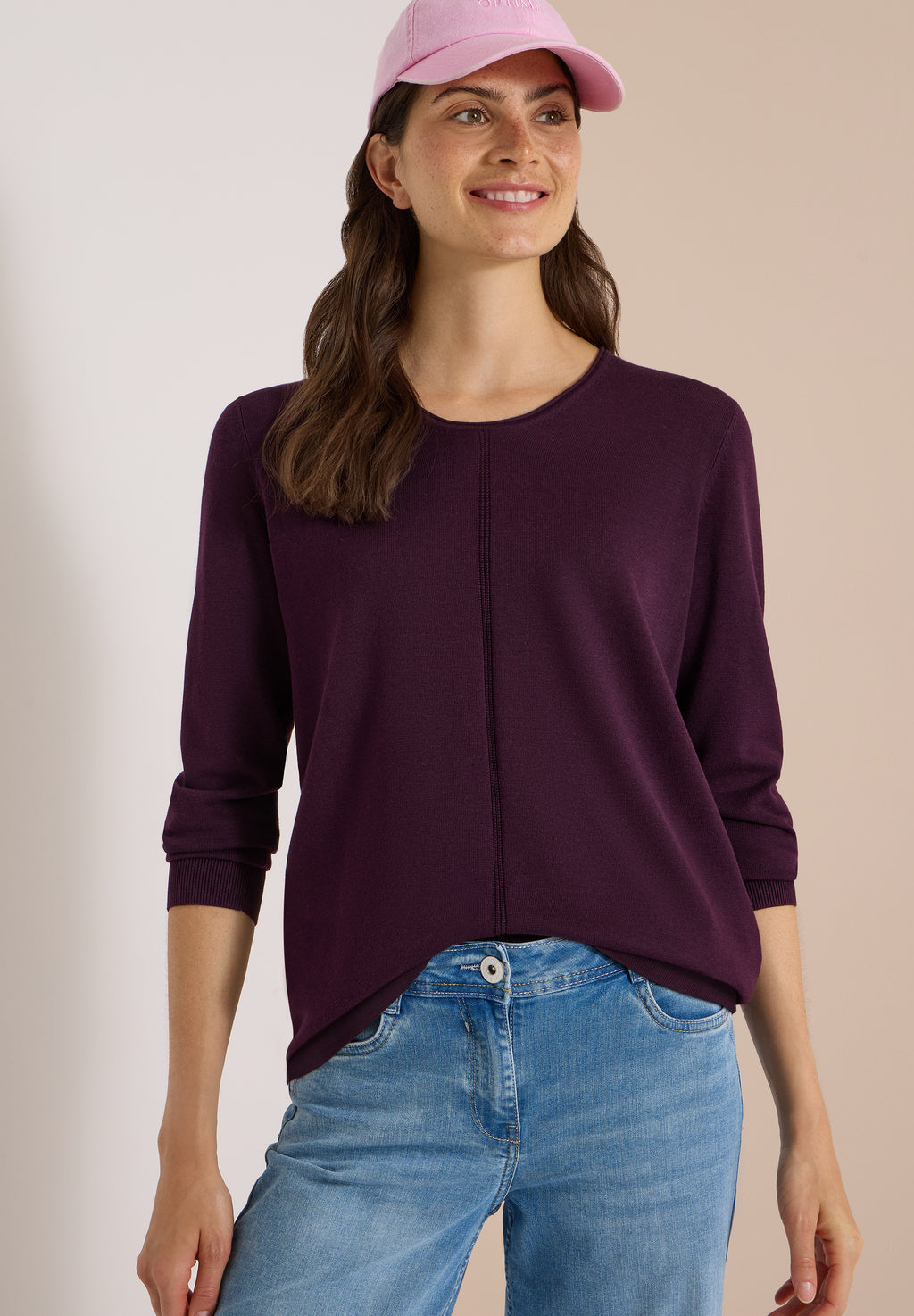 Basic Pullover mit Rundhals