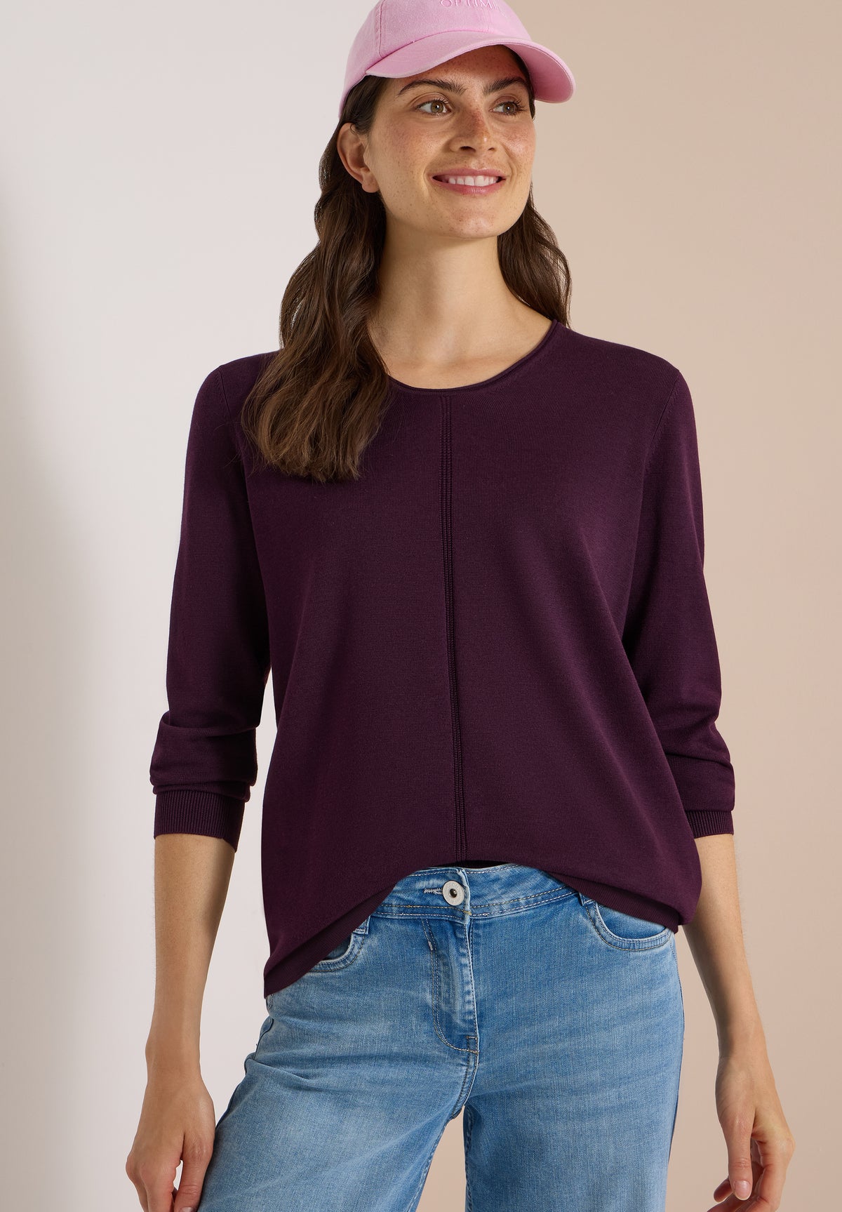 Basic Pullover mit Rundhals