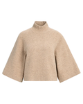 Strickpullover mit hohem Kragen und 3/4-Ärmeln von YaYa
