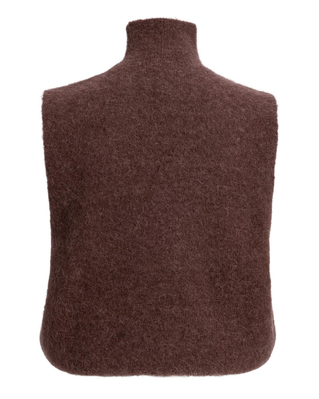 Ärmelloser Strickpullover mit hohem Kragen | YaYa