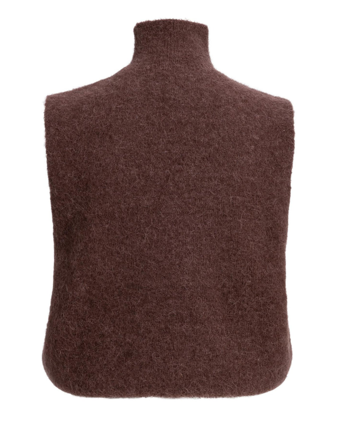 Ärmelloser Strickpullover mit hohem Kragen | YaYa