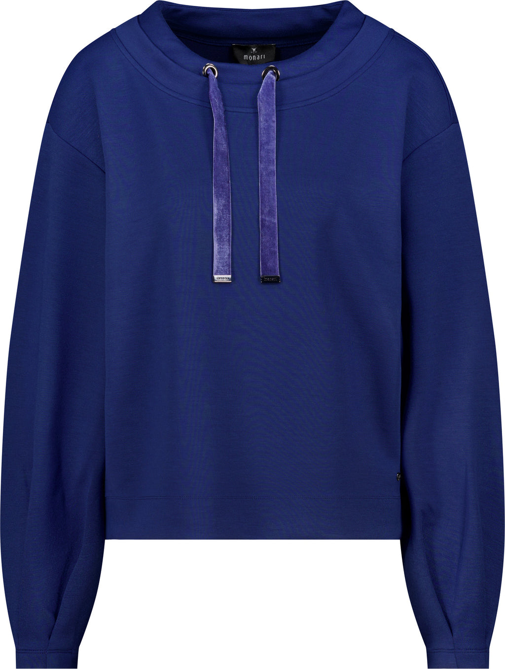 Sweatshirt mit samtigen Bindeband