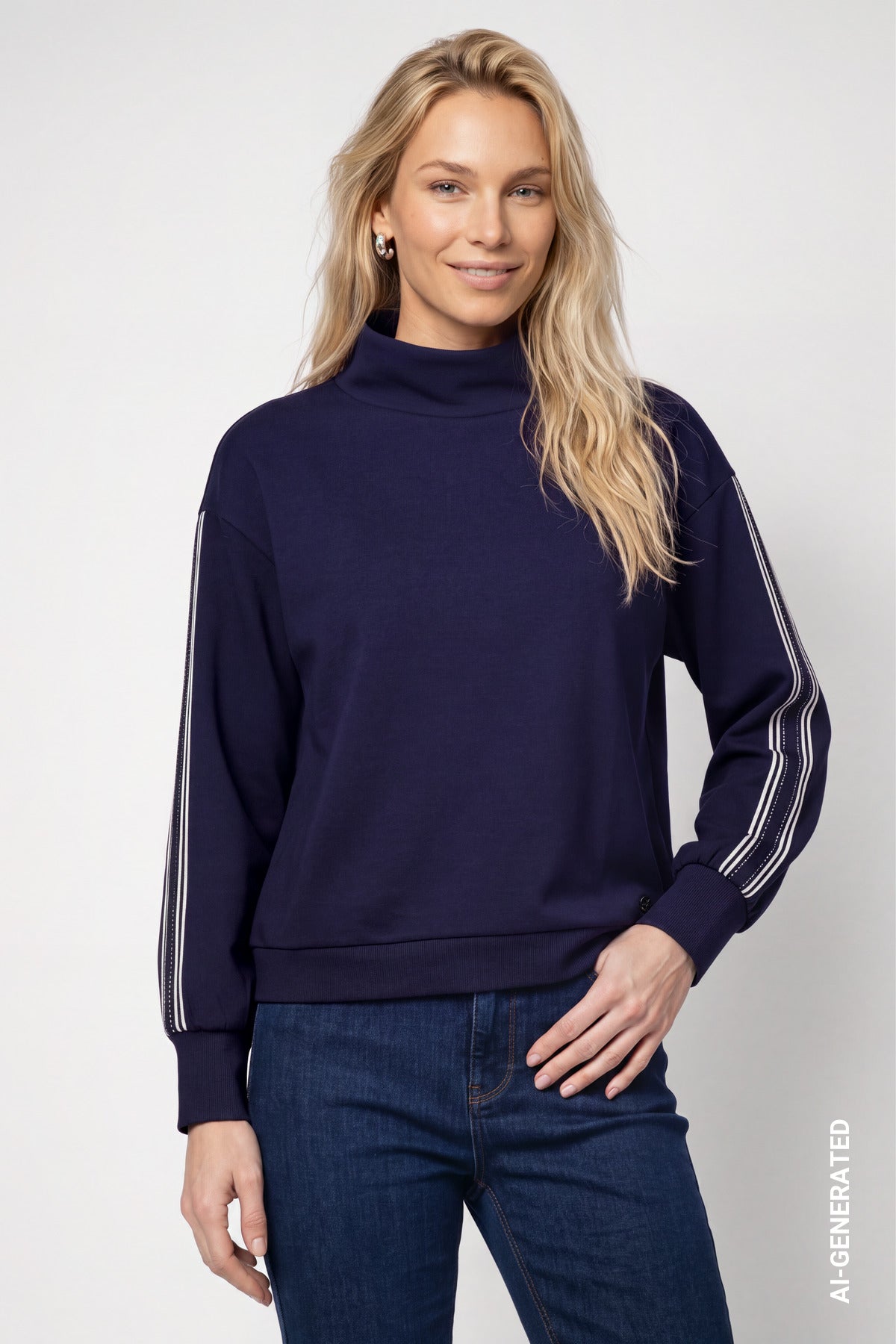 Sweatshirt mit Streifen | Monari