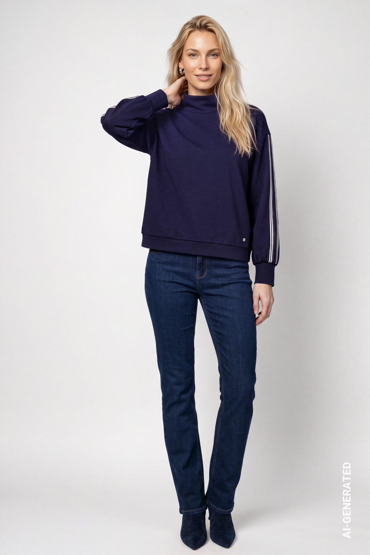 Sweatshirt mit Streifen | Monari