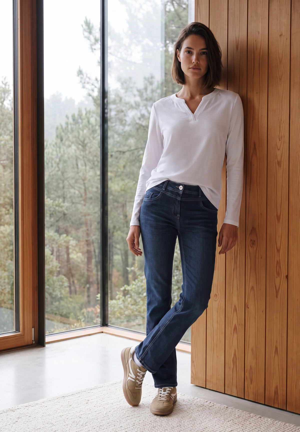 High Waist Bootcut Jeans im Slim Fit