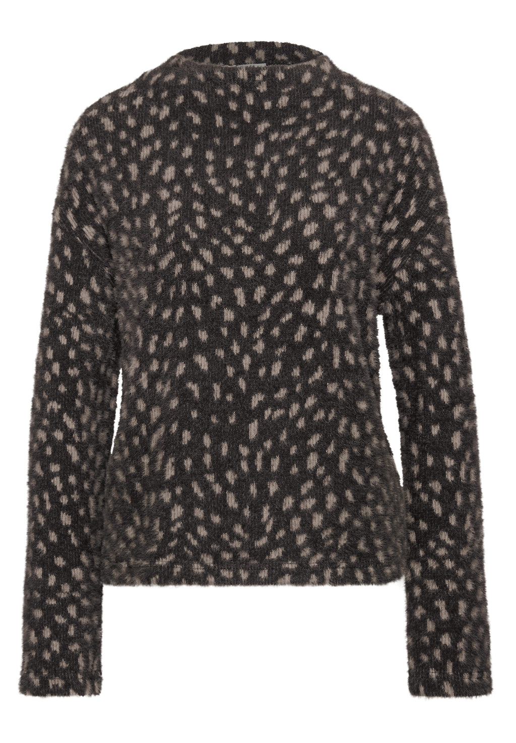 Langarm Shirt mit Turtle Neck und Muster
