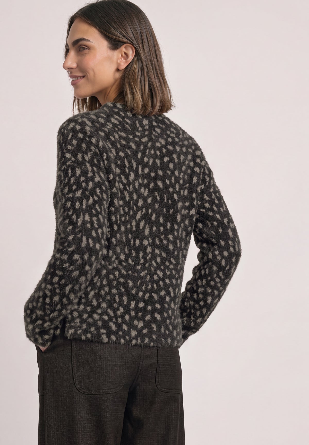 Langarm Shirt mit Turtle Neck und Muster