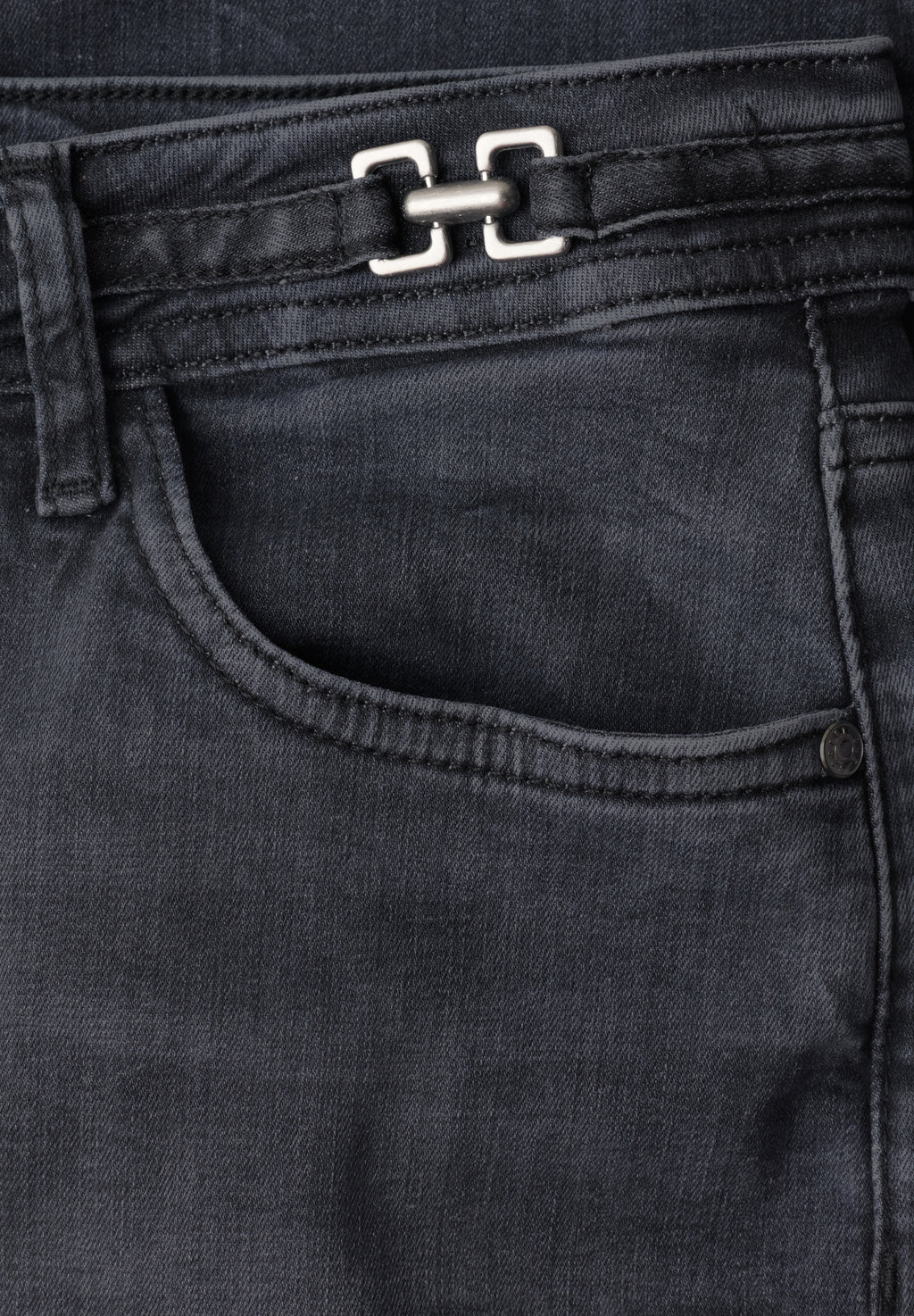 Wide Leg Jeans mit details am Bund