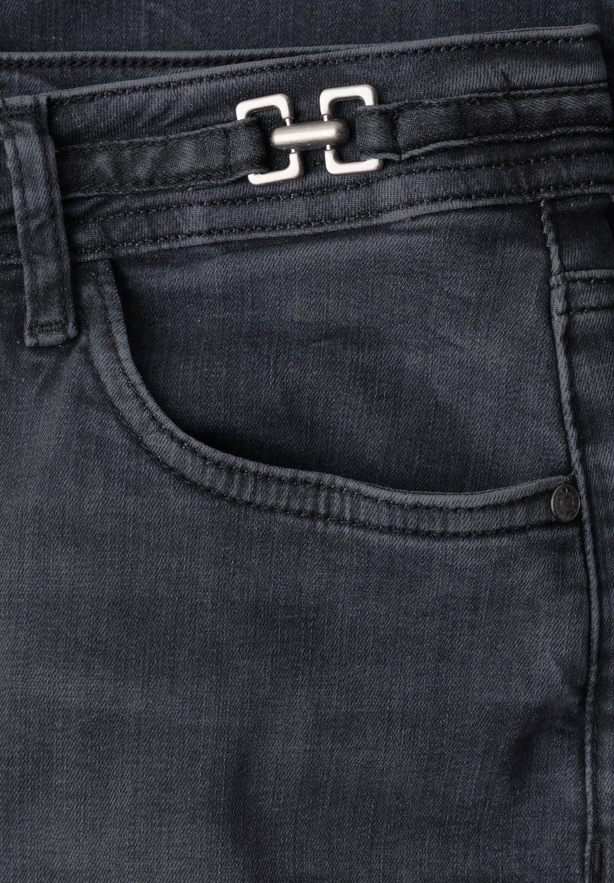 Wide Leg Jeans mit details am Bund