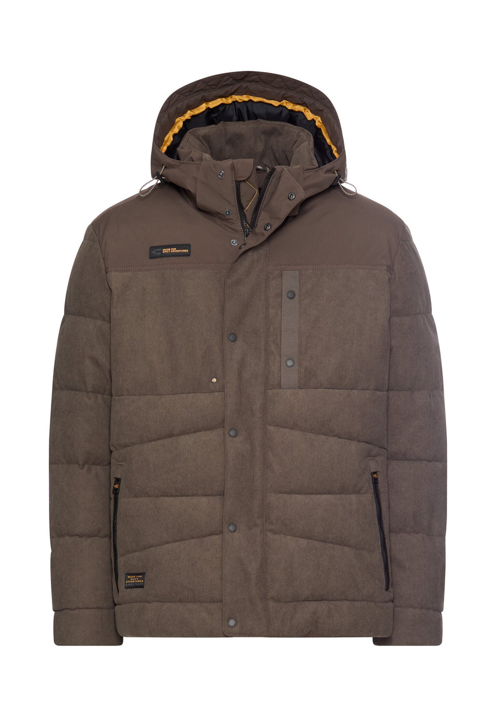 Cordjacke mit abnehmbarer Kapuze