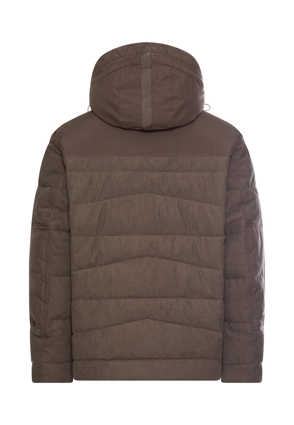 Cordjacke mit abnehmbarer Kapuze