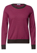 Pullover mit Rundhals und Streifen