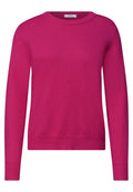 Pullover in Unifarbe mit Rundhals