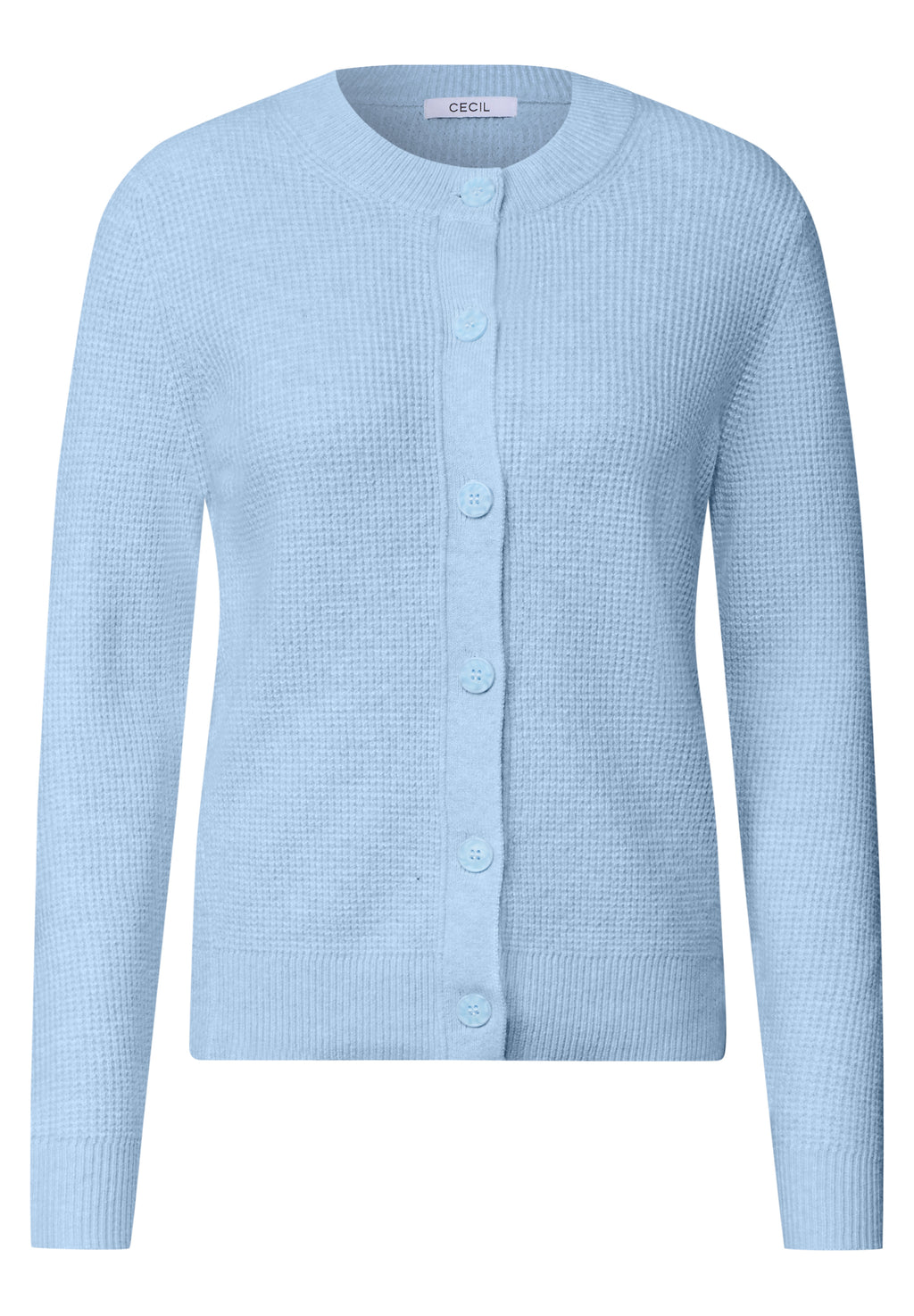 Cardigan mit Rundhals und Knopfleiste