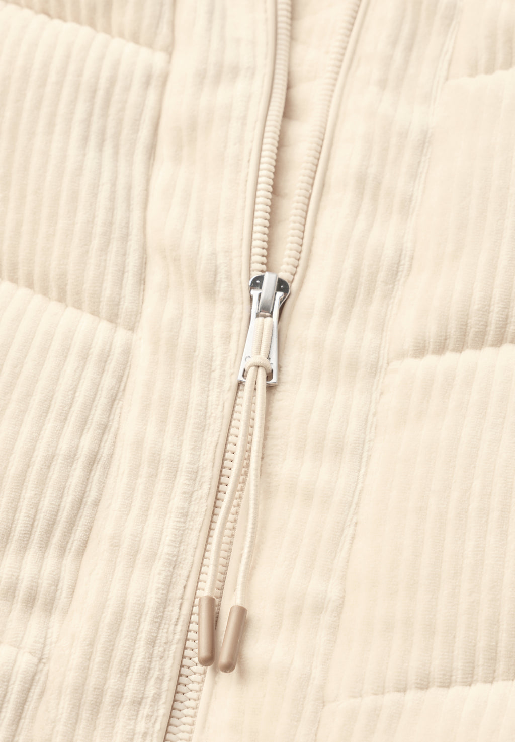 Cord-Weste mit Steppmuster und Zipper
