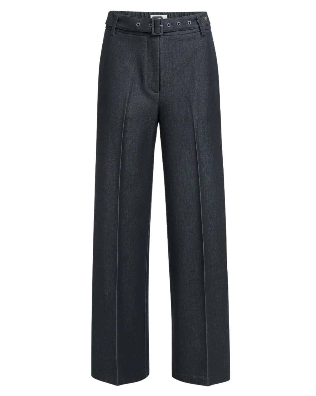 Stoffhose mit Gürtel und weitem Bein von YaYa