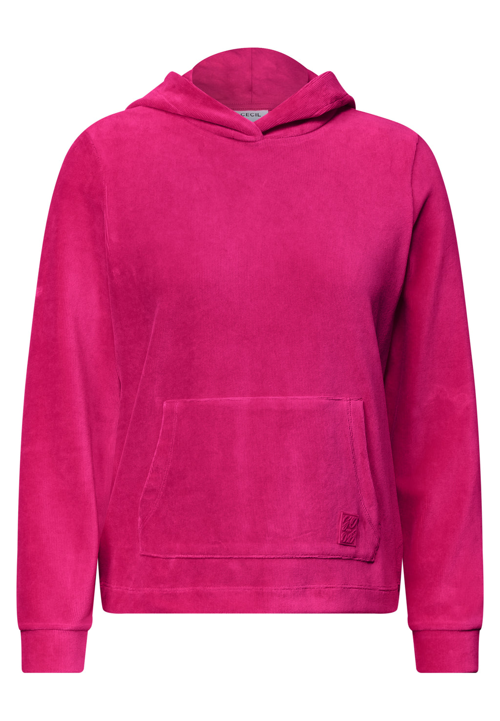 Langarm Shirt aus Cord mit Kapuze von Cecil