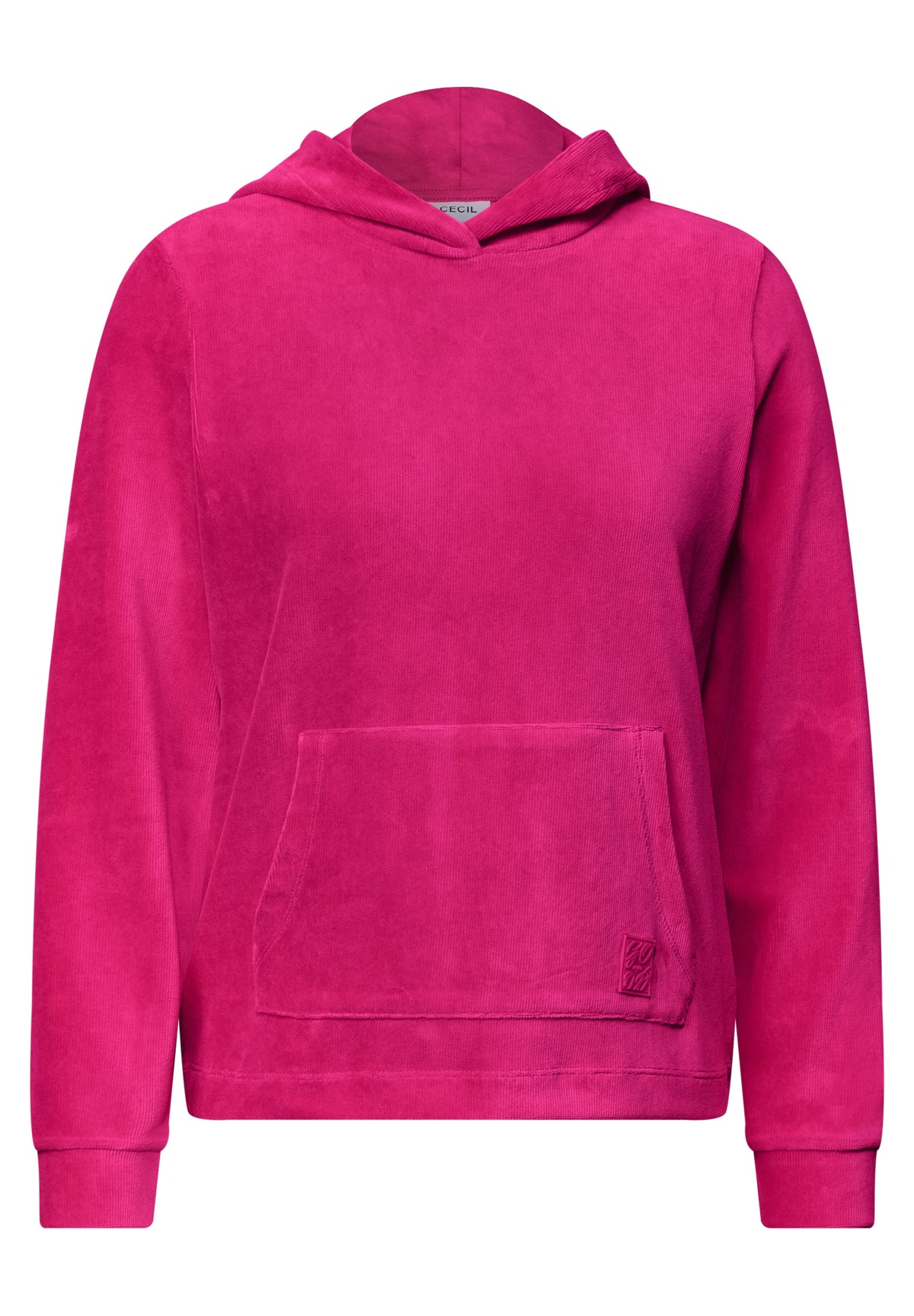 Langarm Shirt aus Cord mit Kapuze von Cecil