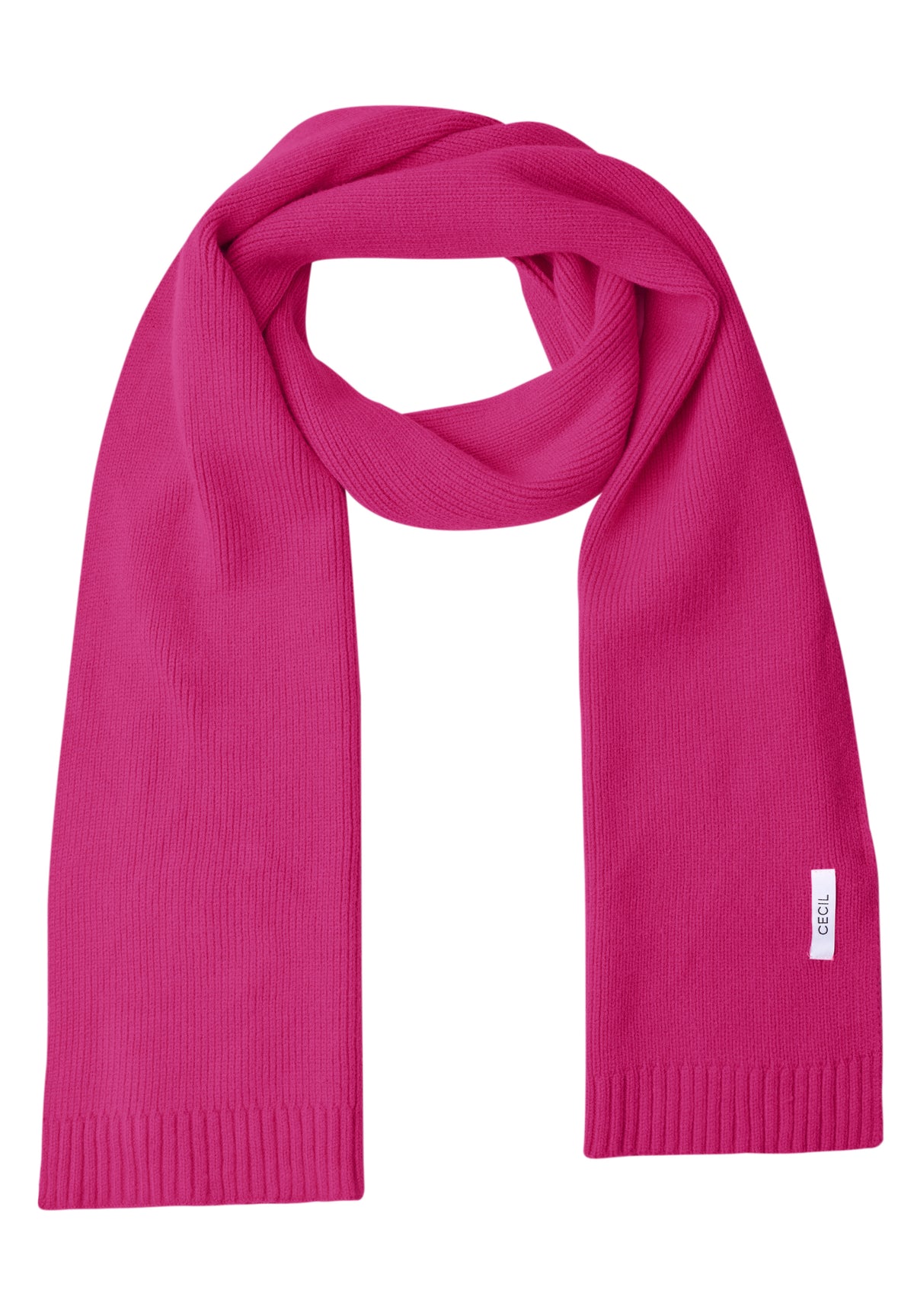 Langer Strickschal in Unifarbe von Cecil
