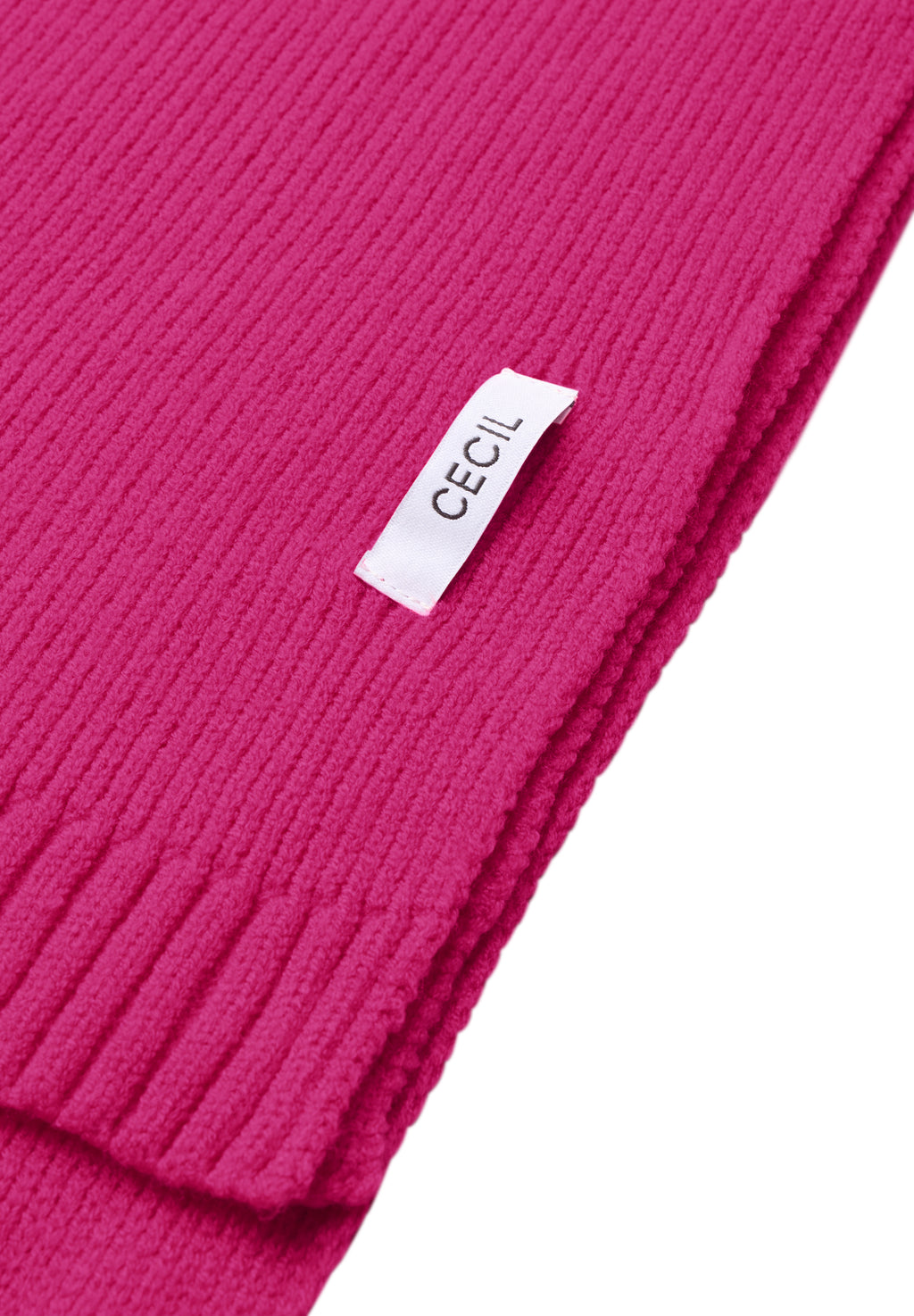 Langer Strickschal in Unifarbe von Cecil