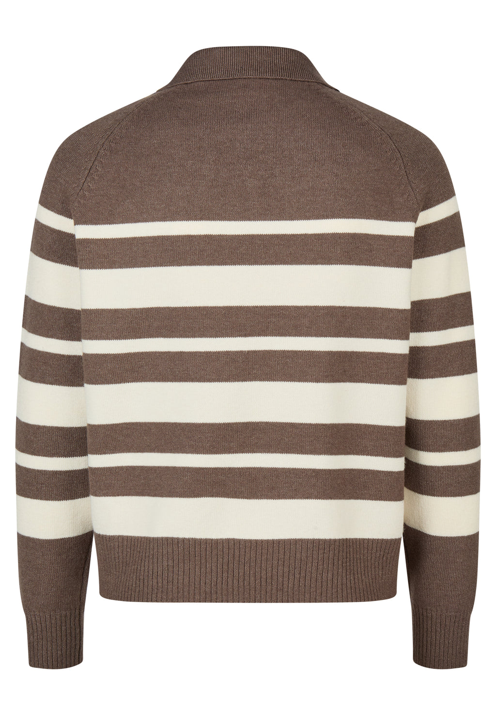 Strickpullover mit Polokragen und Streifen von Rabe