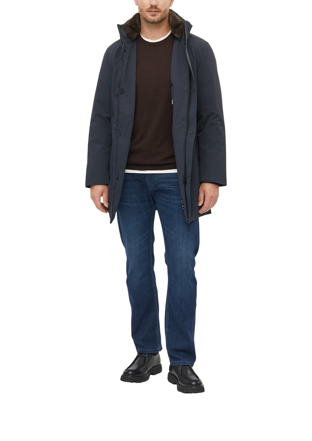 Halblanger Parka mit Webpelzkragen von s.Oliver BLACK LABEL