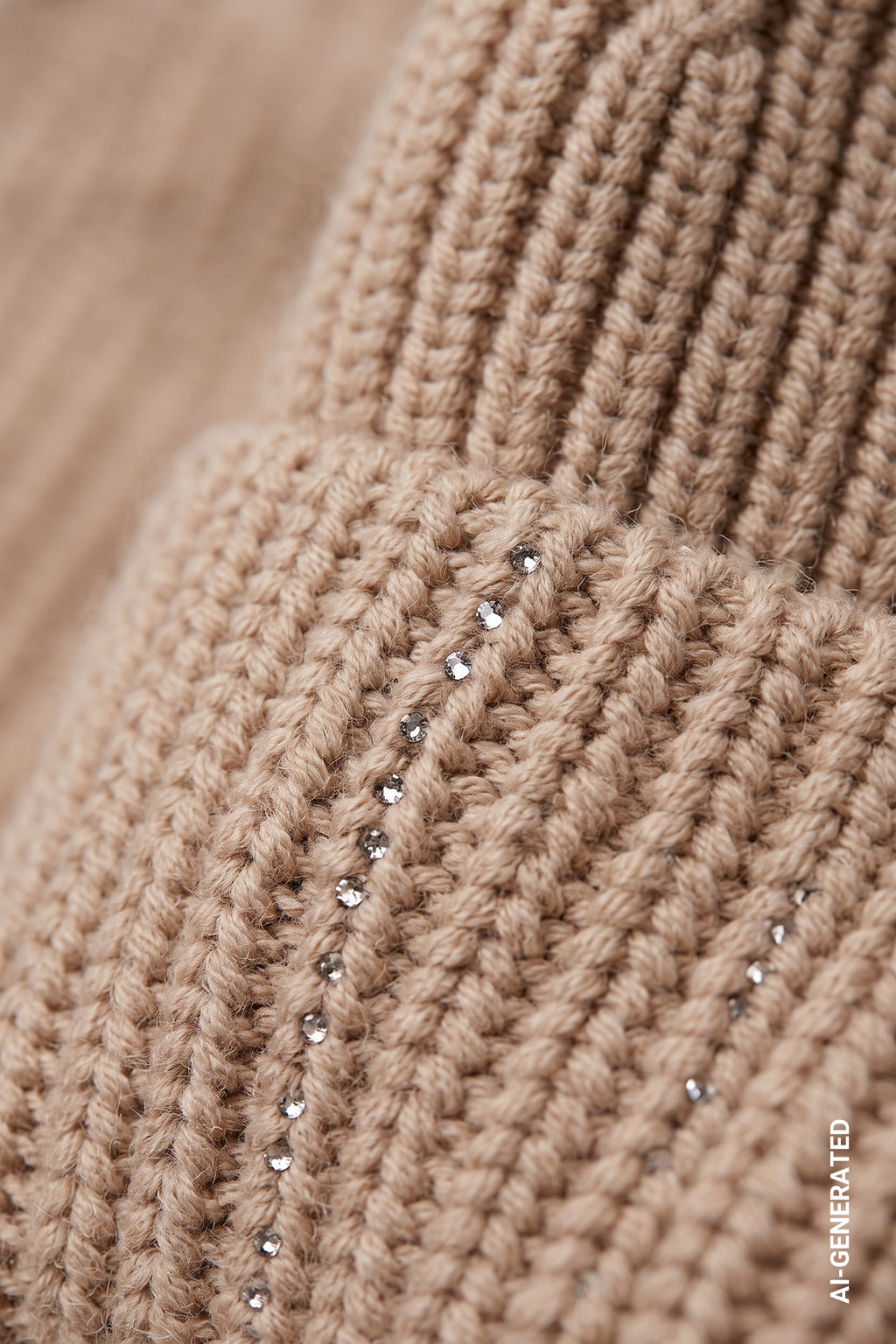 Strickmütze mit Strasssteinen von Monari
