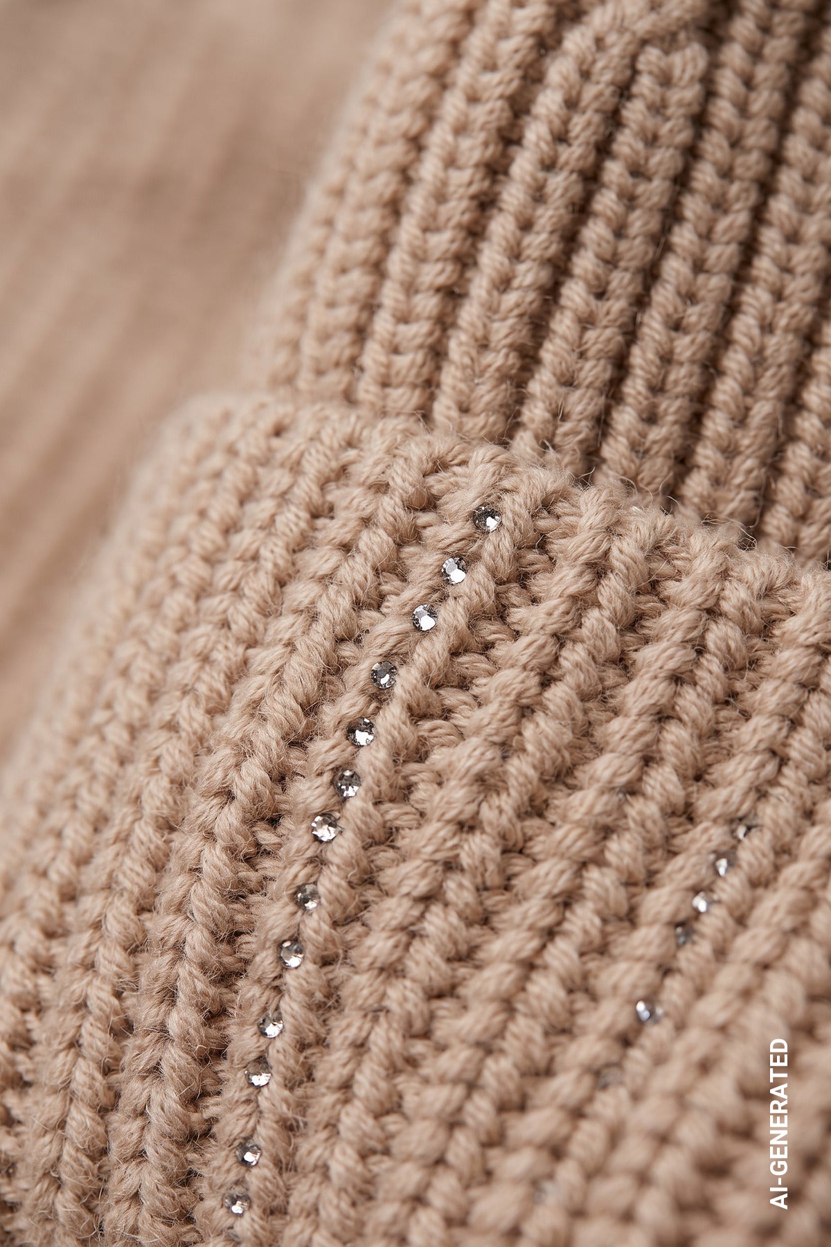 Strickmütze mit Strasssteinen von Monari
