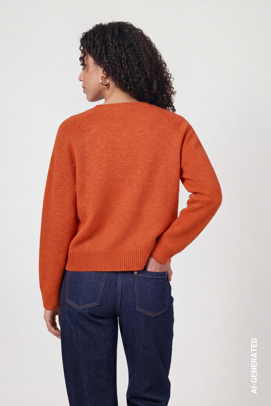 Flauschiger Strickpullover mit Rundhals von Monari