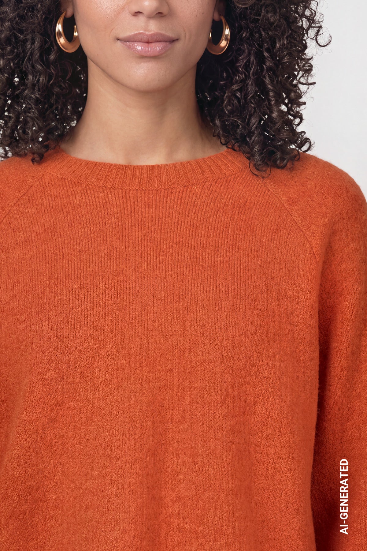 Flauschiger Strickpullover mit Rundhals von Monari