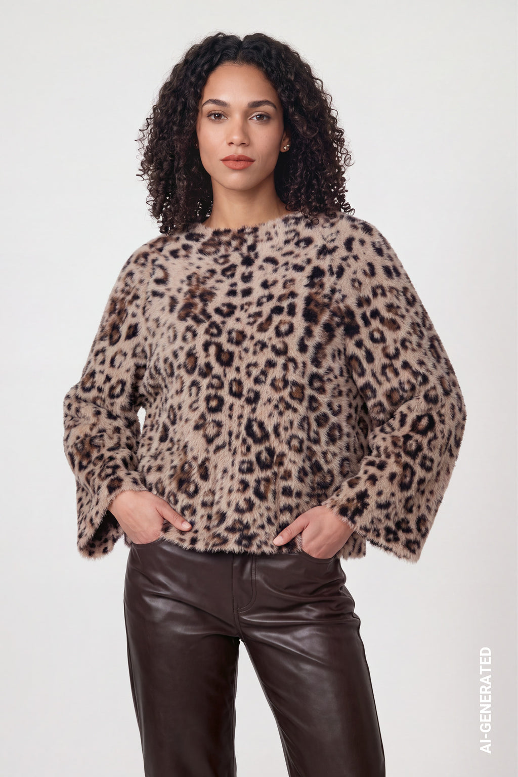 Strickpullover mit Leojacquard-Muster von Monari