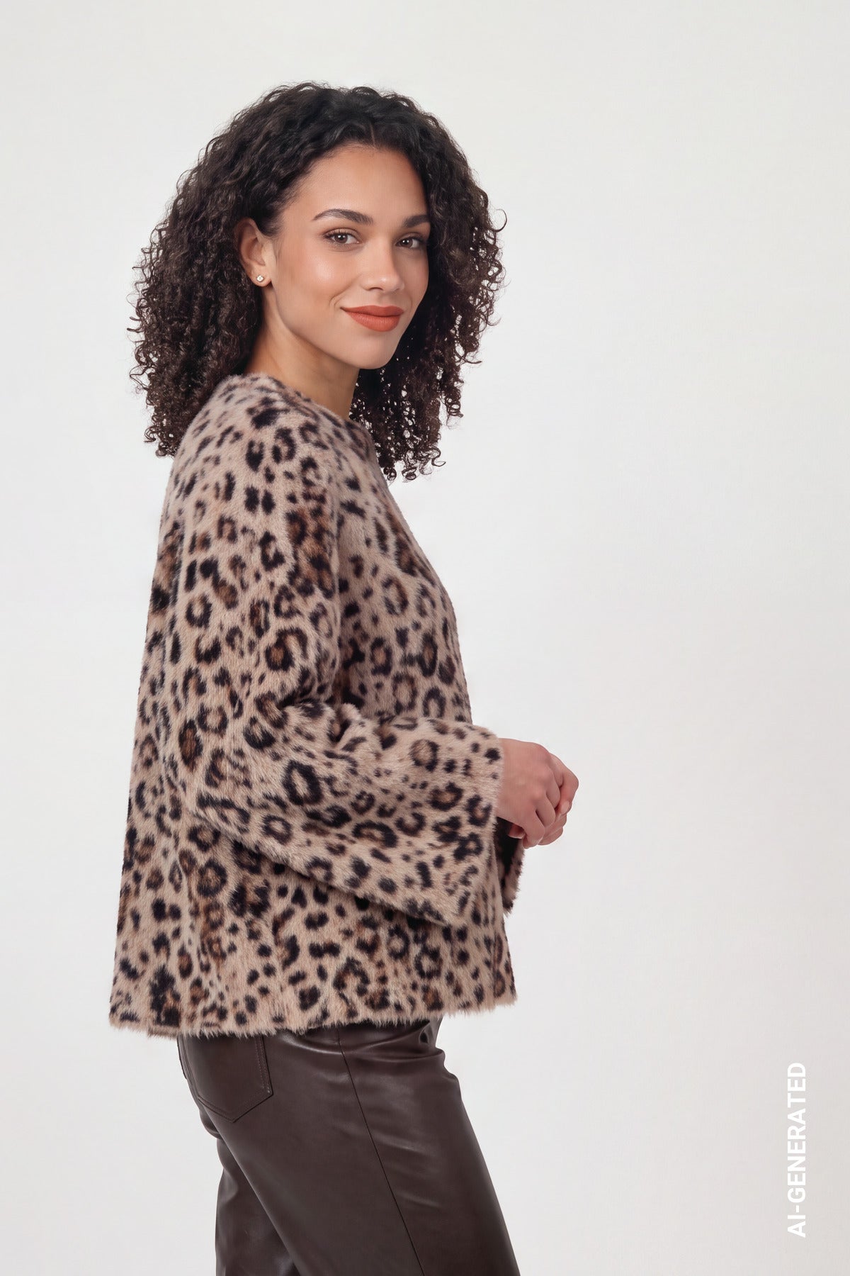 Strickpullover mit Leojacquard-Muster von Monari