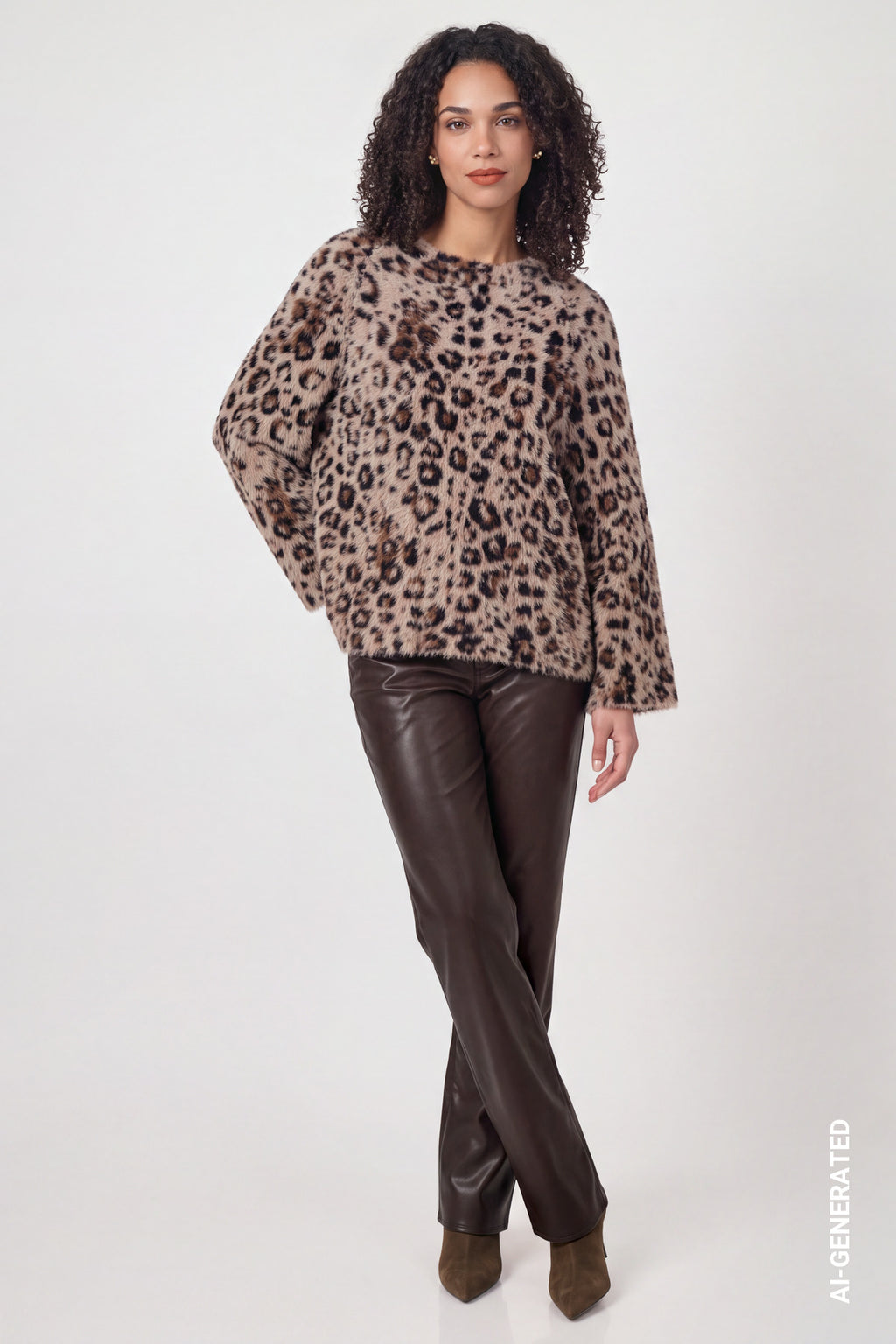 Strickpullover mit Leojacquard-Muster von Monari