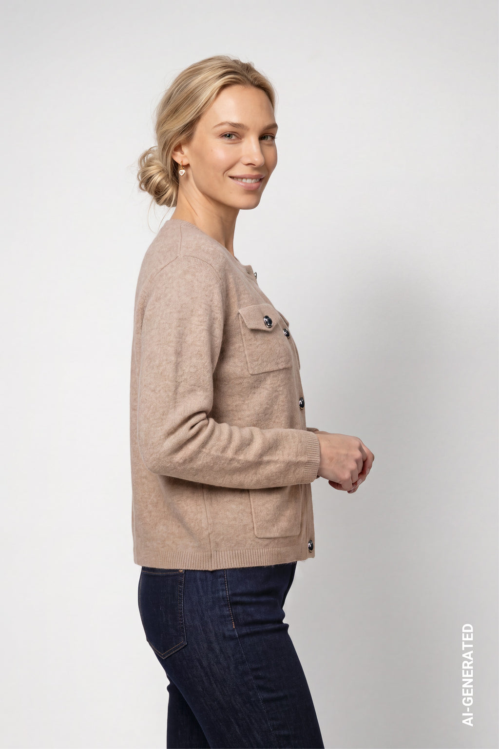 Strickjacke mit Knopftaschen von Monari