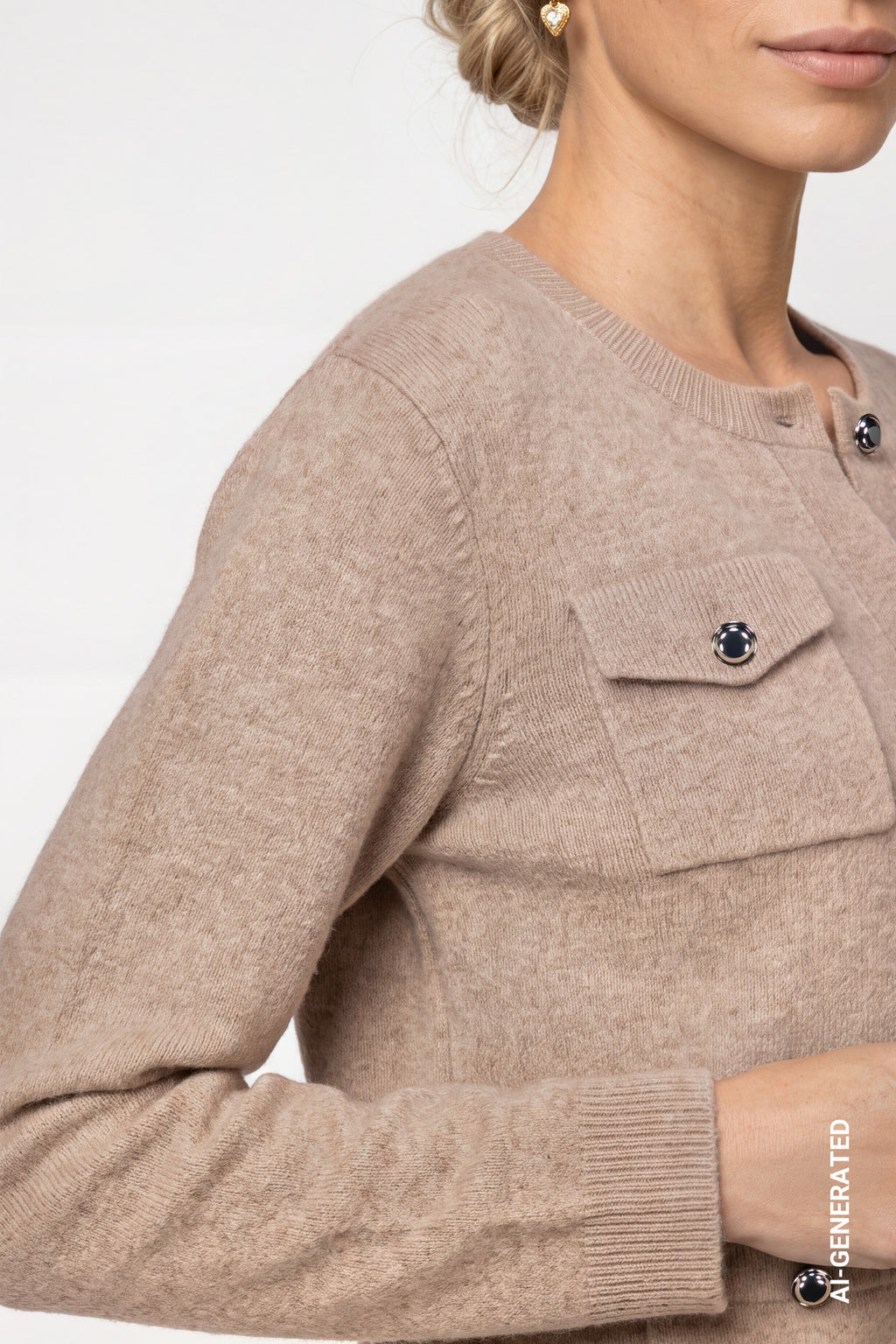 Strickjacke mit Knopftaschen von Monari