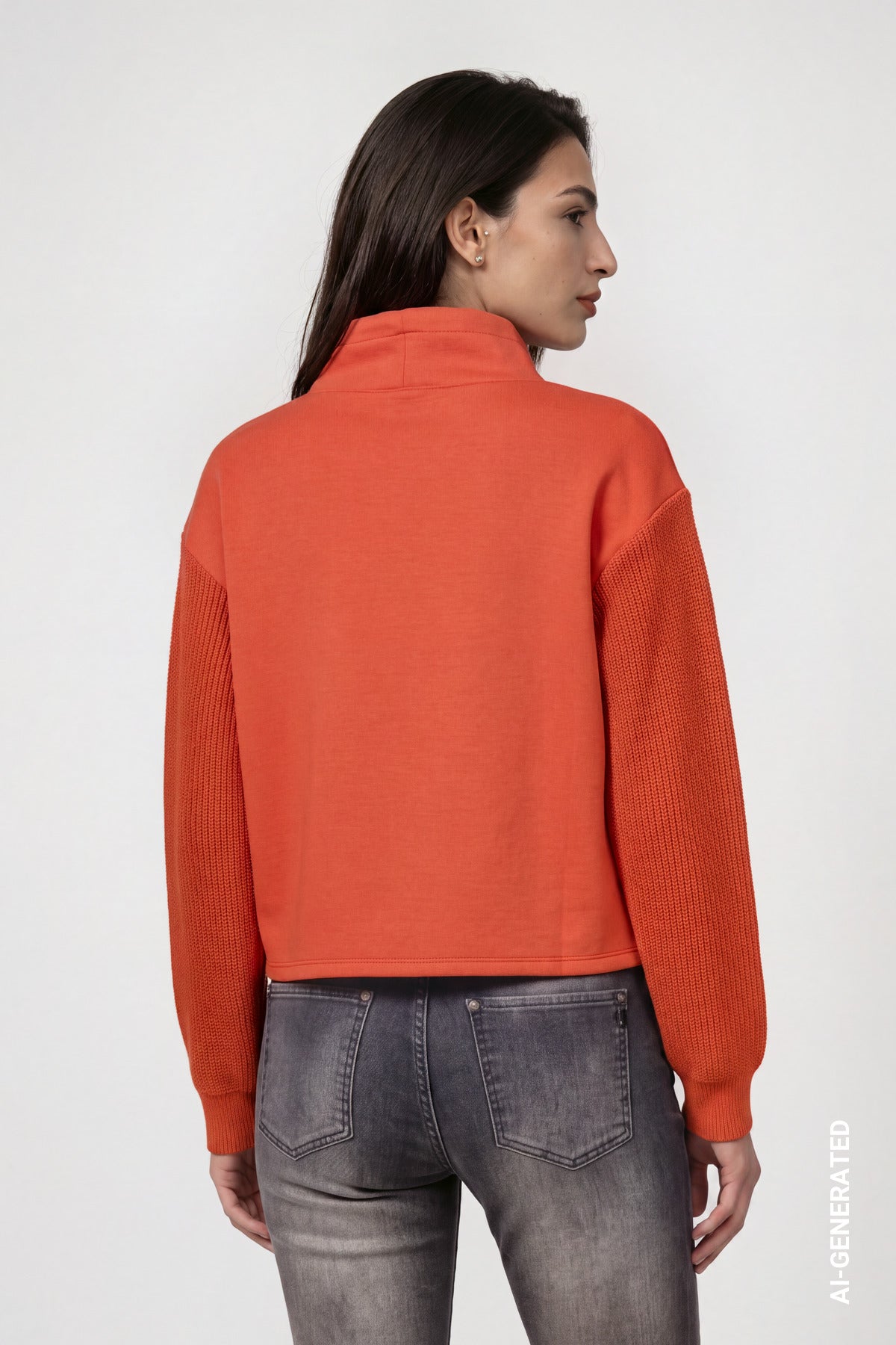 Sweatshirt mit Strickärmeln von Monari