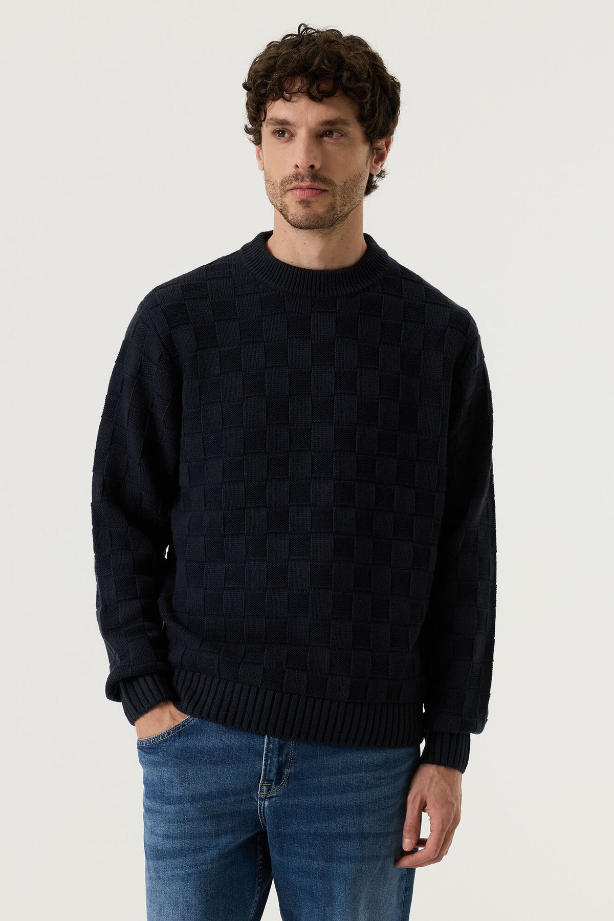 Strickpullover mit Rautenstruktur von Garcia