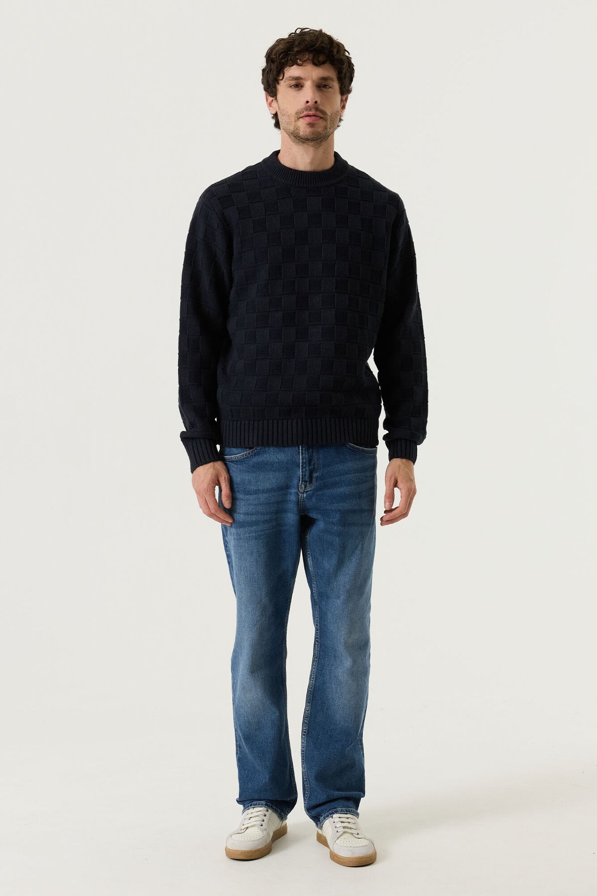 Strickpullover mit Rautenstruktur von Garcia