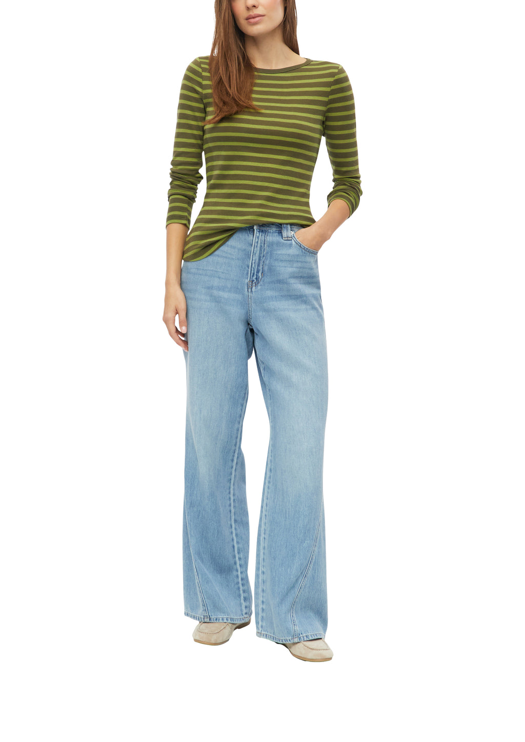 Gestreiftes Longsleeve im Slim Fit von s.Oliver