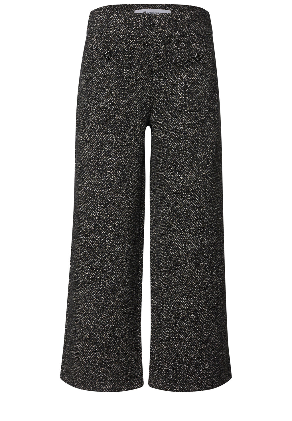 High Waist Wide Leg Hose im Herringbonemuster von Street One