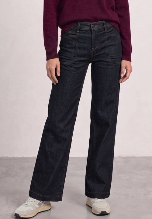 Mid Waist Wide Leg Jeans im Loose Fit