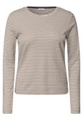 Langarm Shirt mit Rundhals und Streifen von Cecil